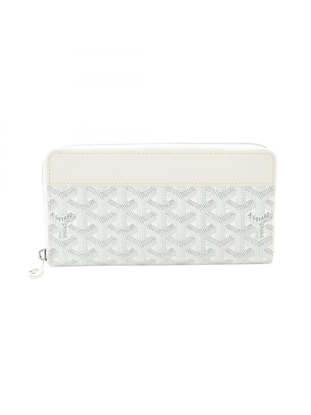 Goyard Round Wallet Matignon GM White Leather